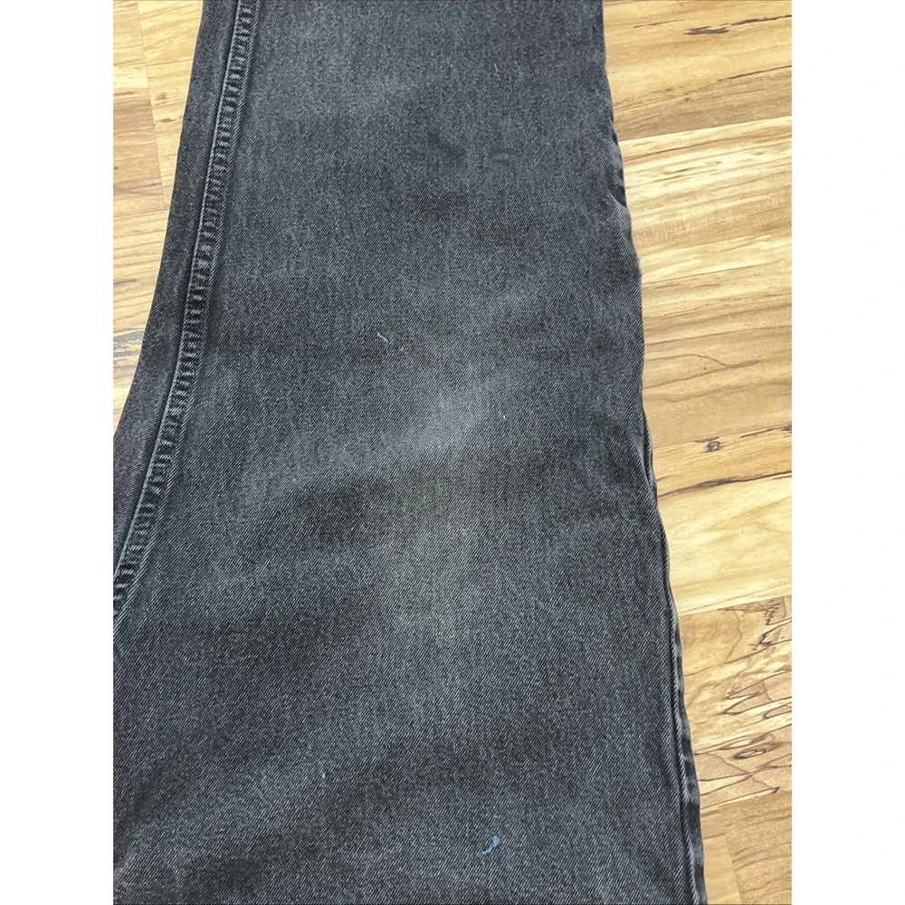 Levi's Mens 550 Classic Straight Jeans‎ Black Pockets Relaxed Fit Distress 40x32